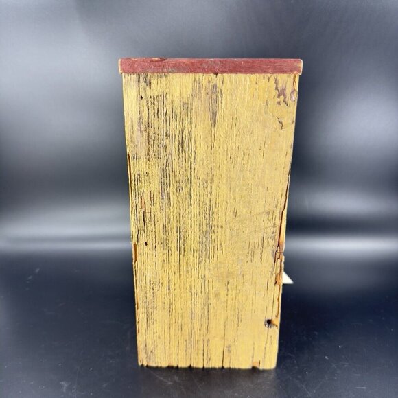 Eric Erf Primitive Barn Wood Vase Vessel Vintage Decor Hand Made Reclaimed VTG - Picture 10 of 15